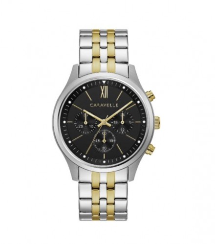 Caravelle Designed by Bulova Men's 45A143 Two-tone Stainless Chrono Bracelet Watch