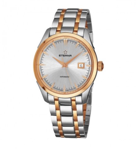 Eterna Men's 2951.53.11.1701 'Eternity' Silver Dial Two Tone Stainless Steel Swiss Automatic Watch