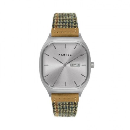 SINCLAIR 42MM BROWN FABRIC STRAP WATCH