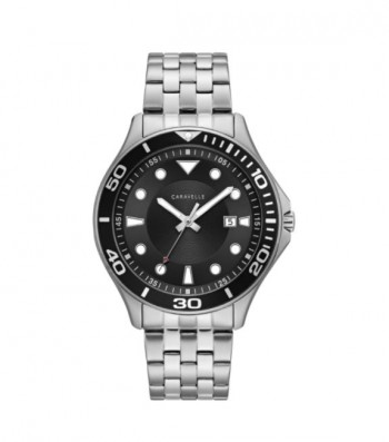 Caravelle Designed by Bulova Men's 43B162 Dive Stainless Black Dial Bracelet Watch