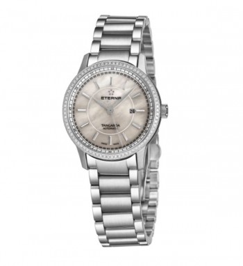 Eterna Women's 2947.50.61.0285 'Tangaroa' Mother of Pearl Dial Stainless Steel Diamond Automatic Watch