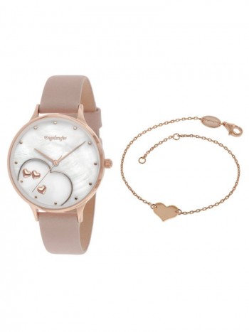ERWO-HEART-01 Ladies' Watch Set Happy Hearts with Heart Bracelet