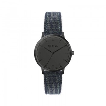 ISLA 34MM BLUE FABRIC STRAP WATCH