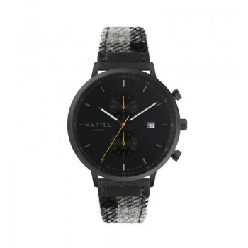 KNOYDART 43MM GREY TARTAN STRAP WATCH