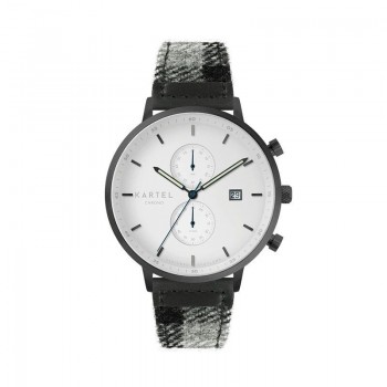 KNOYDART 43MM GREY TARTAN STRAP WATCH