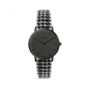 ISLA 34MM BLACK FABRIC STRAP WATCH