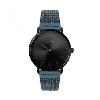 HUME 40MM BLUE FABRIC STRAP WATCH