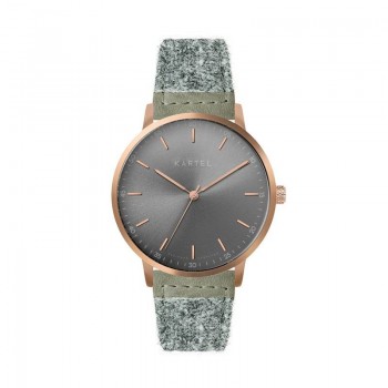 HUME 40MM GREY HARRIS TWEED STRAP WATCH
